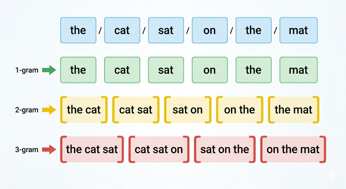 n-grams NLP unigram bigram trigram example